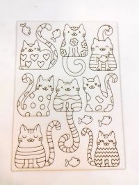 Иллюстрация Чипборд "Кошки"/ Картон. размер листа 15х21 см.