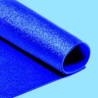 Фоамиран глиттер 2 мм/ Синий классик, 20х30 см