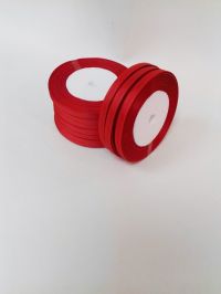 Репсовая лента 6 мм/ Красная, 18 метров