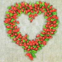 Зимние ягодки - салфетка 33х33 см для декупажа