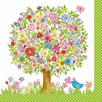 Цветочное дерево - салфетка 33х33 см для декупажа