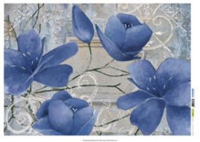 028 Зимние цветы - карта рисовая для декупажа 50х70 см, Renkalik, Италия