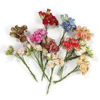 W02581 Бутоны роз 15 мм/ Лиловые, 12 шт - бумажные цветы