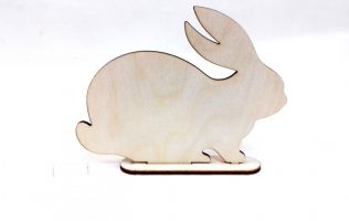 Кролик на подставке 20 см, фанера, Россия
