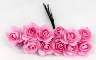 Бутоны роз 18 мм/ Розовые, 12 шт - бумажные цветы
