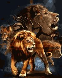 Картина по номерам 40х50 см/ Король лев OK 10112 Эксклюзив!!!
