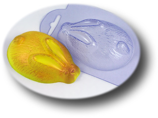 Иллюстрация Форма для мыла/ Кролик Пасхальный  (70 гр) 93x60x30 мм